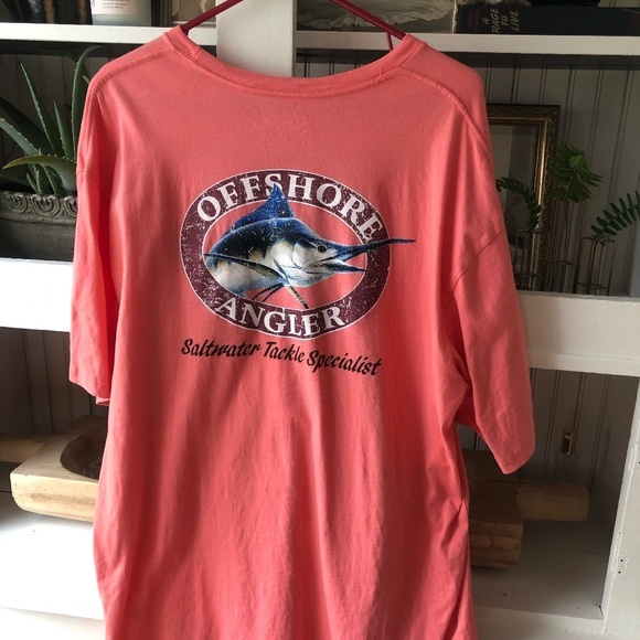 WORLD WIDE SPORTSMAN OFFSHORE ANGLER FISHING T-SHIRT CORAL COLOR XL - Picture 2 of 6